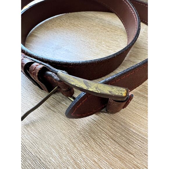 Brown Leather Belt - XL - 42" Length - Picture 4 of 11